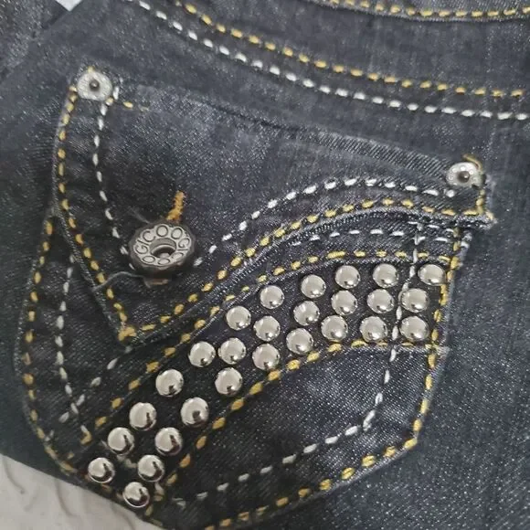 Coogi Embellished Dark Jeans Size 7/8 - Picture 9 of 10